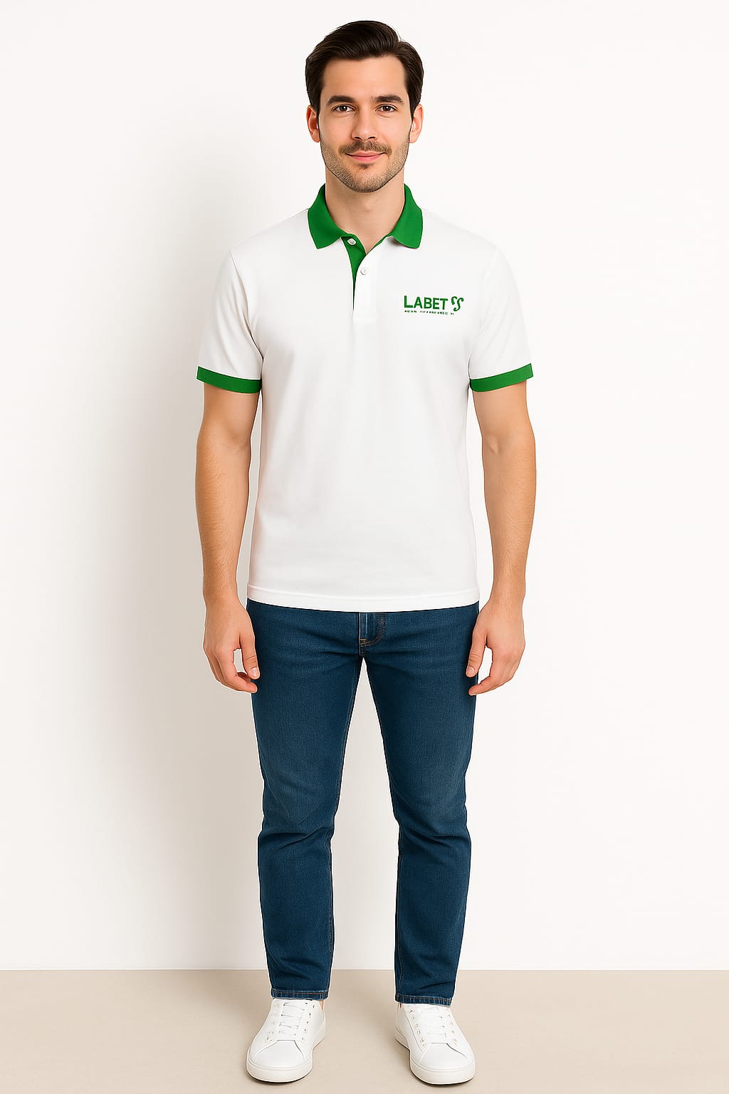 Polo cuello camisero tela pique 24/1 personalizado labet hombre 